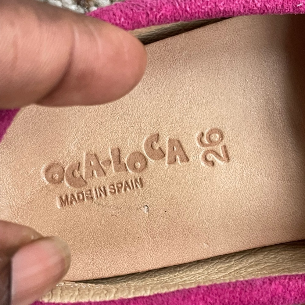 Oca Loca Pink Suede Girls Shoes Size 26 - Picture 7 of 7